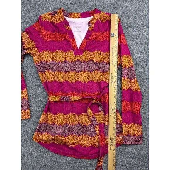 Merrell Opti Wick Shirt Women's Medium Boho Long Sleeve Belted Activewear - Picture 4 of 6